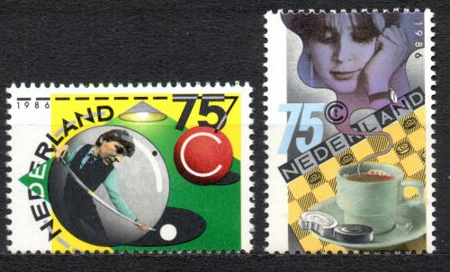 Poštové známky Holandsko 1986 Šport Mi# 1301-02
