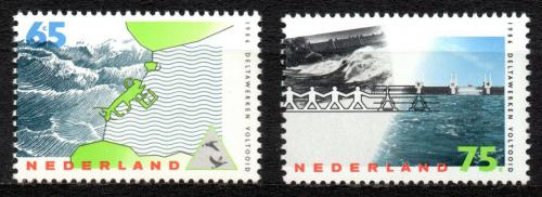 Poštové známky Holandsko 1986 Ochrana pøed povodnìmi Mi# 1305-06
