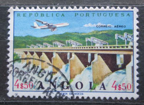 Poštová známka Angola 1965 Lietadla nad pøehradou Mi# 518
