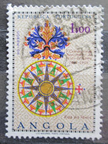Poštová známka Angola 1969 Vìtrná rùžice Mi# 560