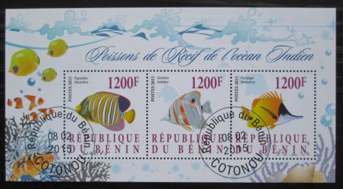 Poštové známky Benin 2015 Ryby Mi# N/N