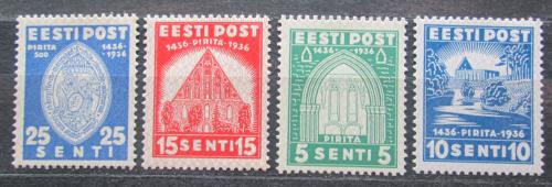 Poštové známky Estónsko 1936 Kláštor Pirita, 500. výroèie TOP Mi# 120-23 Kat 20€