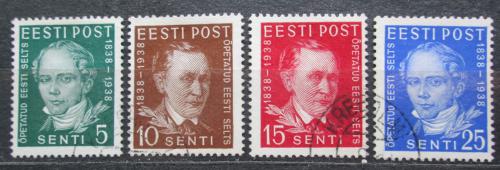 Poštové známky Estónsko 1938 Osobnosti Mi# 138-41 Kat 18€