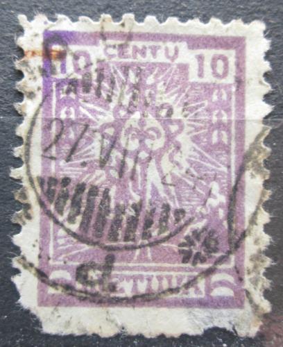 Poštová známka Litva 1923 Litevský køíž Mi# 187