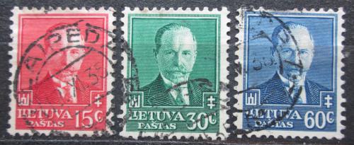 Poštovní známky Litva 1934 Prezident Antanas Smetona Mi# 391-93