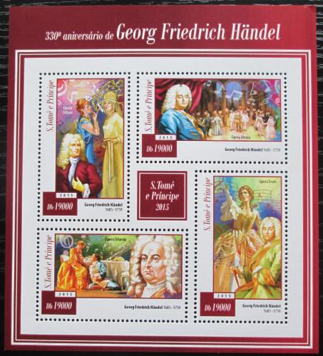 Poštové známky Svätý Tomáš 2015 Georg Friedrich Händel Mi# 5990-93 Kat 7.50€