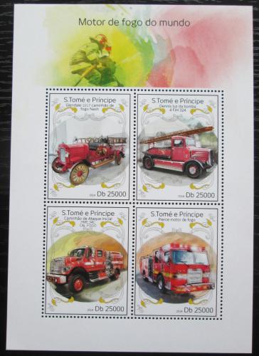 Poštové známky Svätý Tomáš 2014 Hasièská autá Mi# 5629-32 Kat 10€