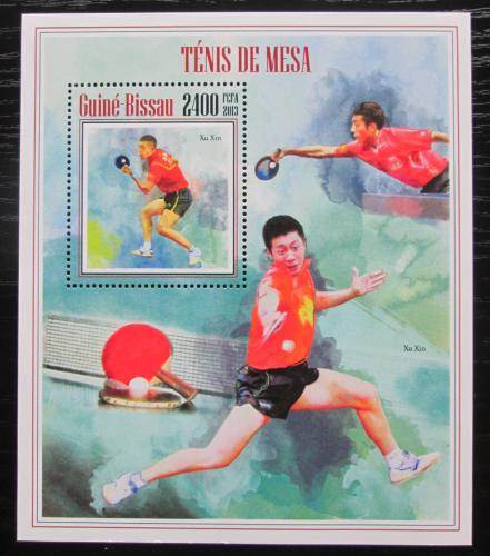Poštová známka Guinea-Bissau 2013 Stolný tenis Mi# Block 1232 Kat 10€
