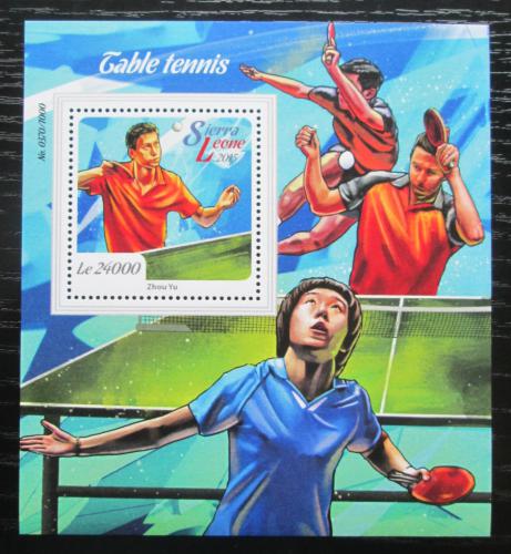 Poštová známka Sierra Leone 2015 Stolný tenis Mi# Block 877 Kat 11€