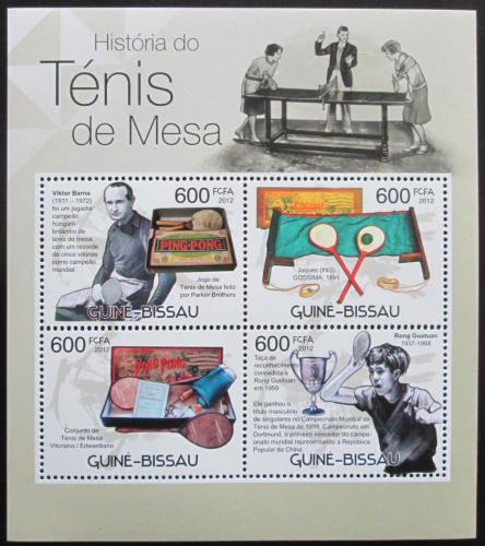 Poštové známky Guinea-Bissau 2012 Stolný tenis Mi# 5872-75 Kat 9.50€ 