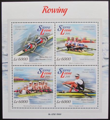Poštové známky Sierra Leone 2015 Veslovanie Mi# 6748-51 Kat 11€