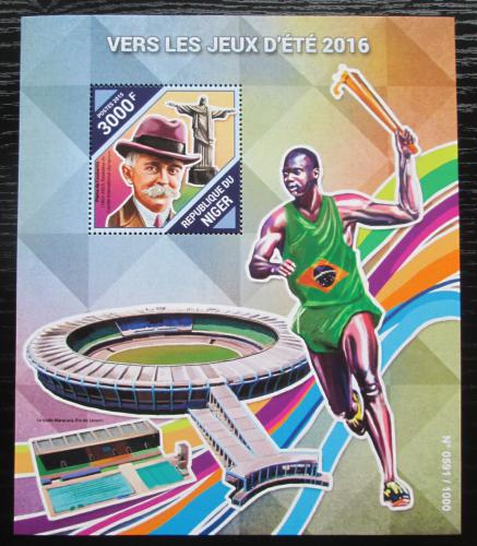 Poštové známky Niger 2015 LOH Rio de Janeiro Mi# Block 495 Kat 11€
