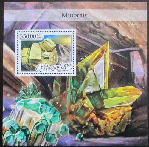Poštová známka Mozambik 2016 Minerály Mi# Block 1188 Kat 20€