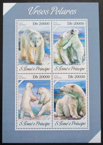 Poštové známky Svätý Tomáš 2013 Medvìd lední Mi# 5391-94 Kat 8€