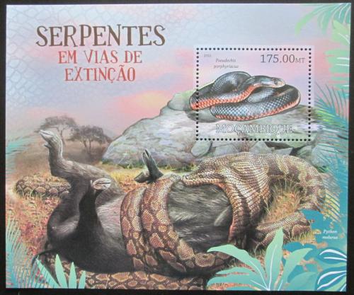 Poštová známka Mozambik 2012 Hady Mi# Block 629 Kat 10€