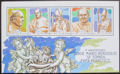 Poštové známky Guinea-Bissau 2014 Papež František Mi# 7158-62 Kat 14€