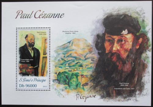 Poštová známka Svätý Tomáš 2013 Umenie, Paul Cézanne Mi# Block 905 Kat 10€