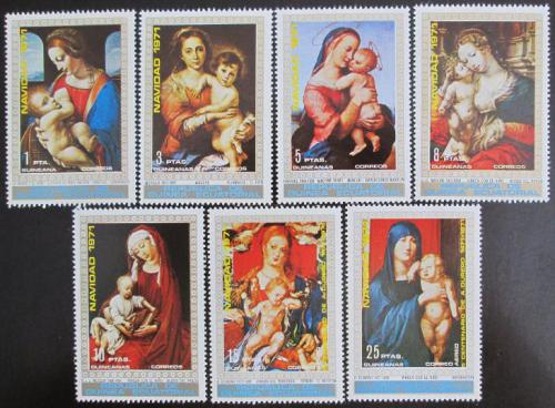Poštové známky Rovníková Guinea 1972 Umenie, Vianoce Mi# 37-43