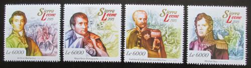 Poštové známky Sierra Leone 2015 Bitka u Waterloo, Napoleon Mi# 6113-16 Kat 11€