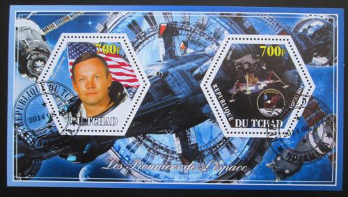 Poštové známky Èad 2014 Neil Armstrong, prieskum vesmíru Mi# N/N