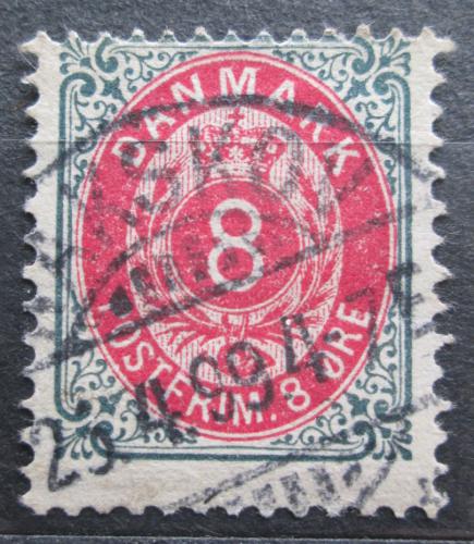 Poštová známka Dánsko 1875 Nominálna hodnota Mi# 25 I Y Ac Kat 7€
