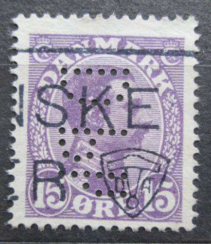 Poštová známka Dánsko 1913 Krá¾ Kristián X. perfin Mi# 69 b