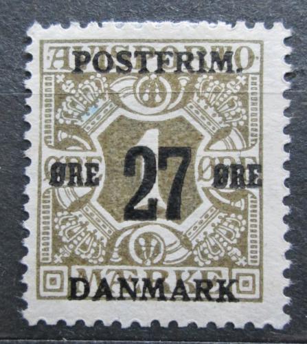 Poštová známka Dánsko 1918 Novinová pretlaè Mi# 84 Y
