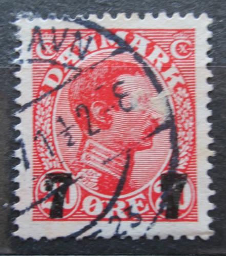 Poštová známka Dánsko 1927 Krá¾ Kristián X. pretlaè Mi# 174