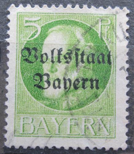 Poštová známka Bavorsko 1919 Krá¾ Ludvík III. pretlaè Mi# 117 II A - zväèši� obrázok