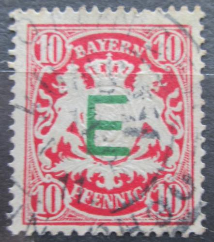 Poštová známka Bavorsko 1908 Štátny znak, úøední Mi# 3