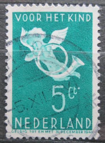 Poštová známka Holandsko 1936 Andìl s poštovní trubkou Mi# 298 