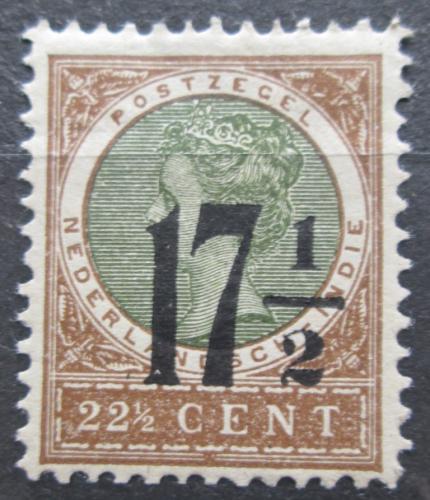 Poštová známka Nizozemská India 1918 Krá¾ovna Wilhelmina pretlaè Mi# 130 A