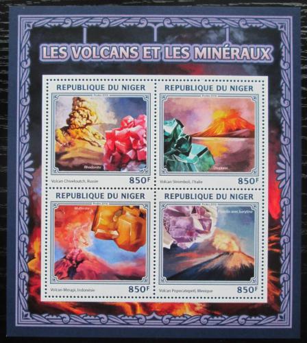 Poštové známky Niger 2016 Sopky a minerály Mi# 4472-75 Kat 13€