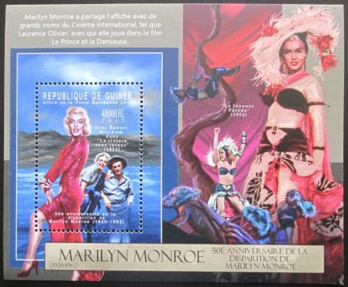 Poštová známka Guinea 2012 Marilyn Monroe Mi# Block 2135 Kat 16€