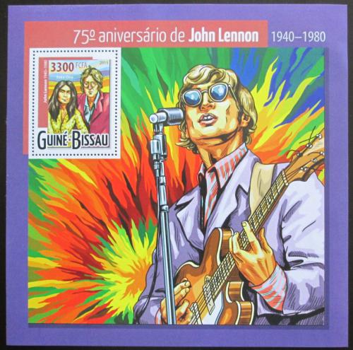 Poštová známka Guinea-Bissau 2015 John Lennon, The Beatles Mi# Block 1395 Kat 13€
