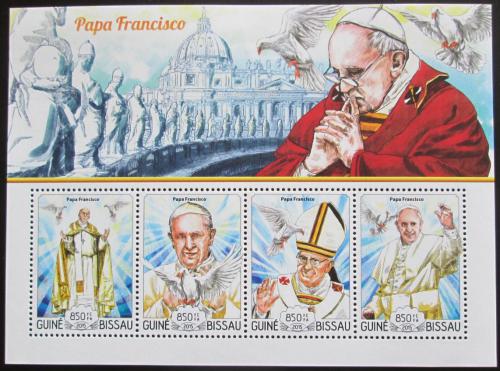 Poštové známky Guinea-Bissau 2015 Papež František Mi# 7745-48 Kat 14€