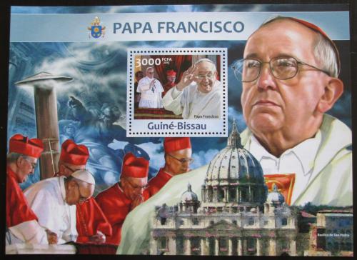 Poštová známka Guinea-Bissau 2013 Papež František Mi# Block 1161 Kat 12€