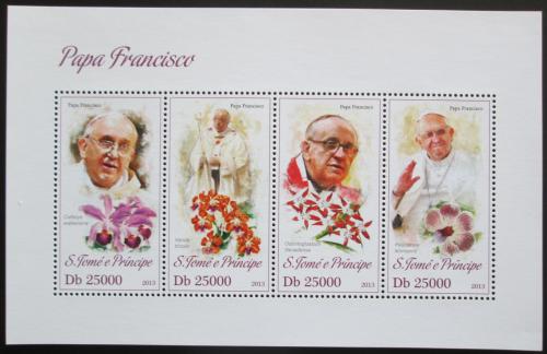 Poštové známky Svätý Tomáš 2013 Papež František Mi# 5261-64 Kat 10€