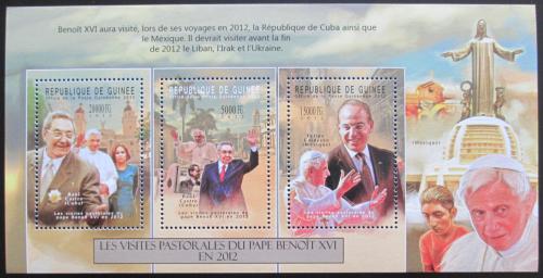Poštové známky Guinea 2012 Papež Benedikt Mi# 9375-77 Kat 16€