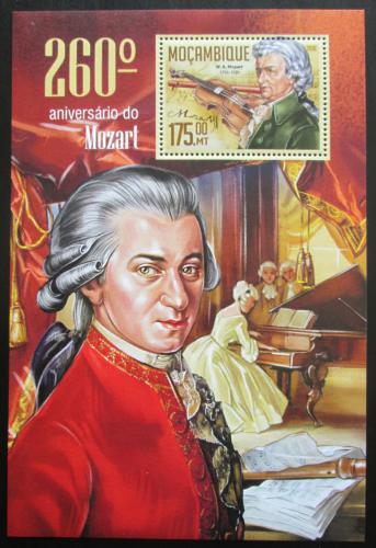 Poštová známka Mozambik 2016 Wolfgang Amadeus Mozart Mi# Block 1138 Kat 10€