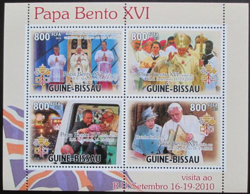 Poštové známky Guinea-Bissau 2010 Papež Benedikt Mi# 5200-03 Kat 13€