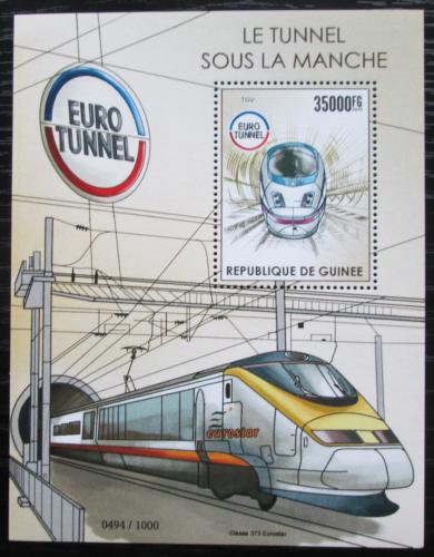Poštová známka Guinea 2015 Moderní lokomotívy Mi# Block 2576 Kat 14€