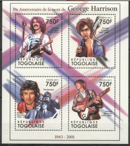 Poštové známky Togo 2011 George Harrison, The Beatles Mi# 4044-47 Kat 12€