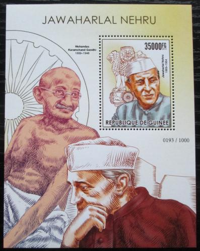 Poštová známka Guinea 2015 Džaváharlál Néhrú Mi# Block 2563 Kat 14€
