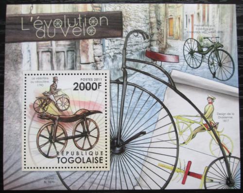 Poštová známka Togo 2012 História cyklistiky Mi# Block 682 Kat 8€