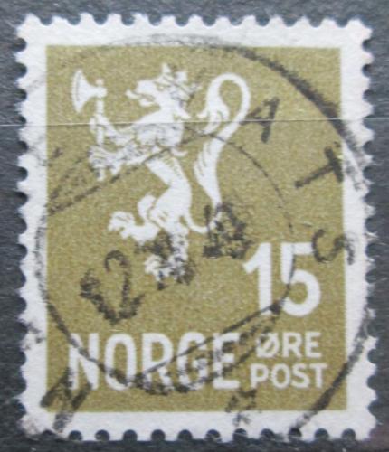 Poštová známka Nórsko 1940 Štátny znak Mi# 223