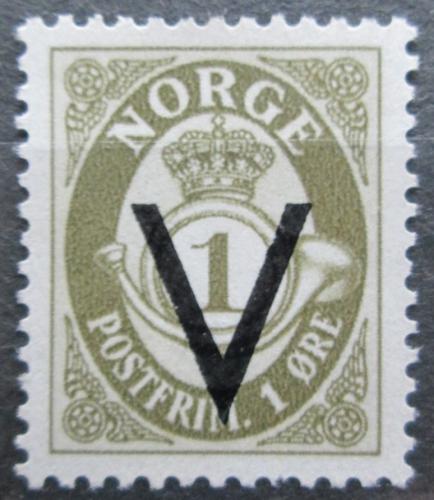 Poštová známka Nórsko 1941 Poštovní roh pretlaè Mi# 237