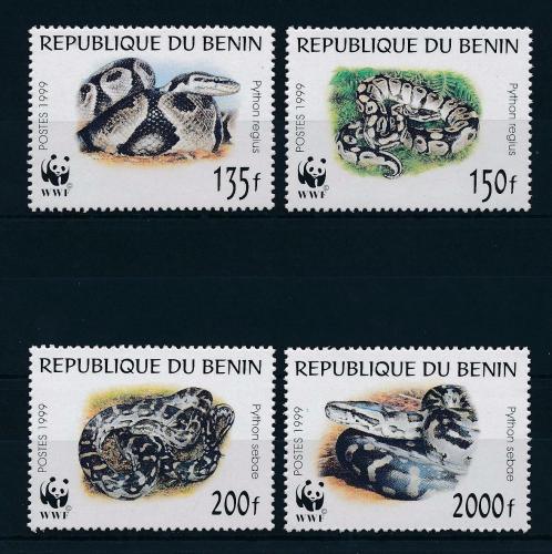 Poštové známky Benin 1999 Krajty, WWF Mi# 1159-62 Kat 12€