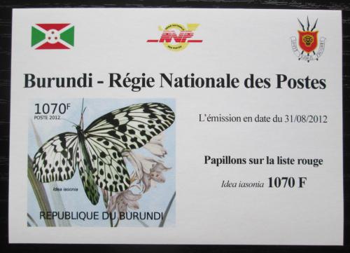 Poštová známka Burundi 2012 Motýle neperf. Mi# 2541 B Block