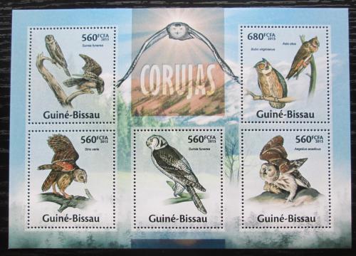 Poštové známky Guinea-Bissau 2013 Sovy Mi# 6682-86 Kat 11€